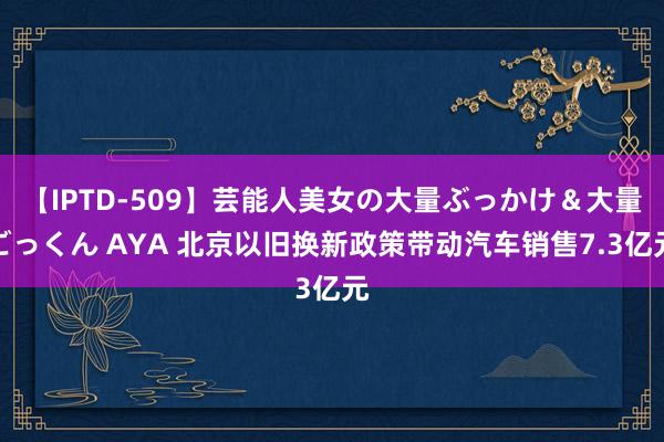 【IPTD-509】芸能人美女の大量ぶっかけ＆大量ごっくん AYA 北京以旧换新政策带动汽车销售7.3亿元