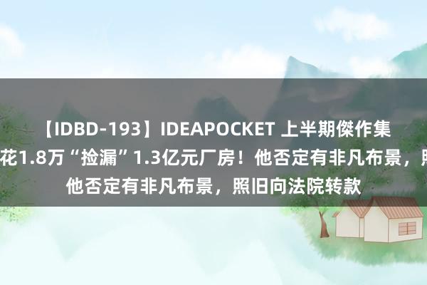 【IDBD-193】IDEAPOCKET 上半期傑作集2009 “95后”花1.8万“捡漏”1.3亿元厂房！他否定有非凡布景，照旧向法院转款