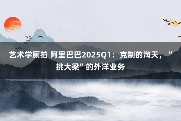 艺术学厕拍 阿里巴巴2025Q1：克制的淘天，“挑大梁”的外洋业务