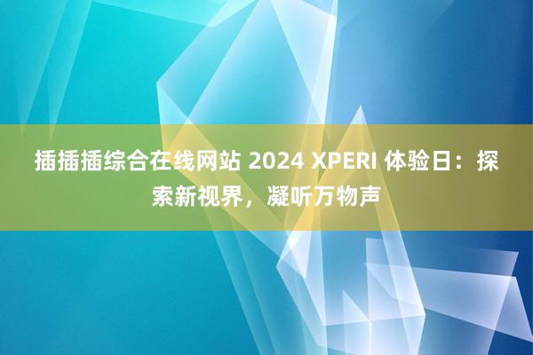 插插插综合在线网站 2024 XPERI 体验日：探索新视界，凝听万物声